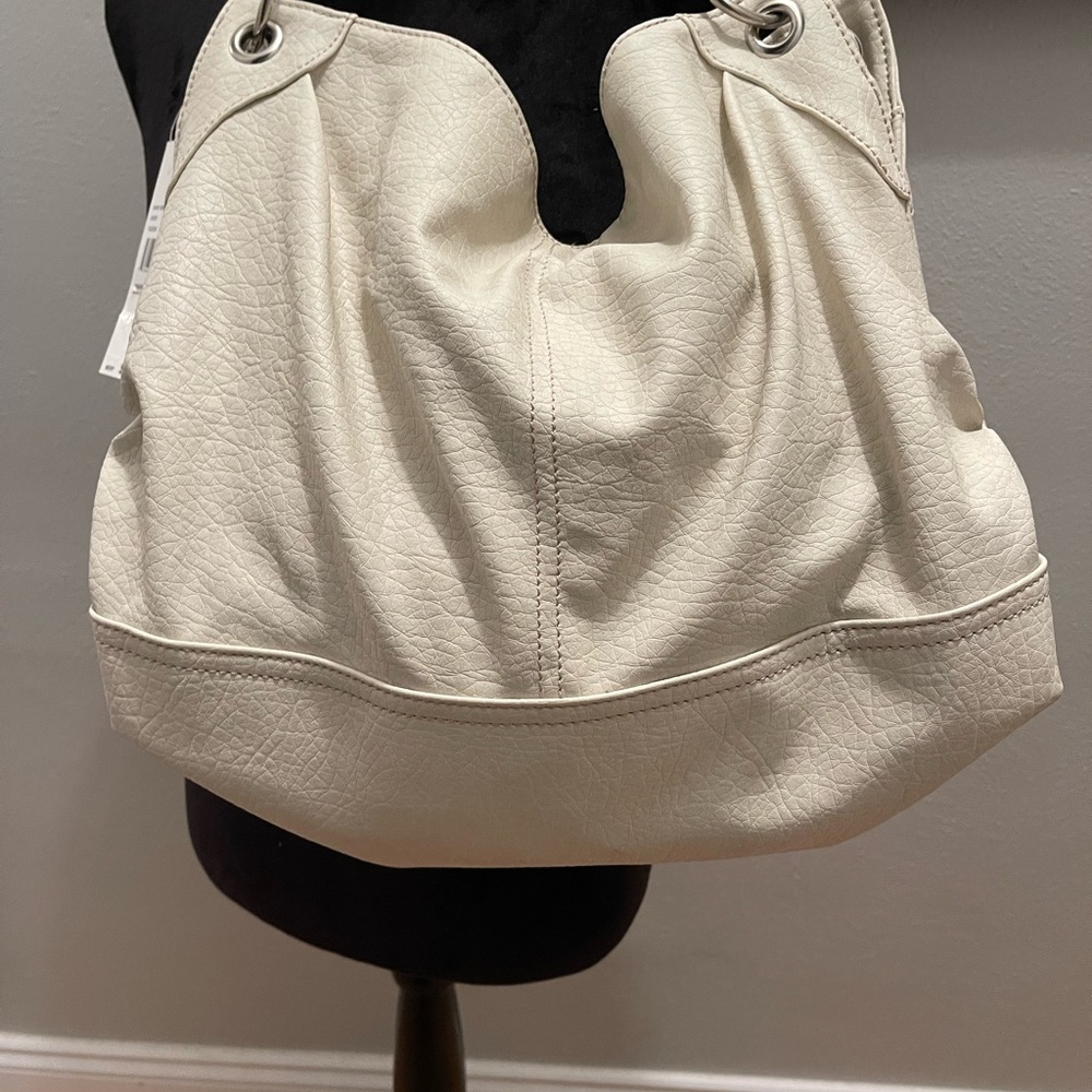 NWT NINE WEST HOBO Handbag IVORY 1325208 orig $79 - Picture 4 of 7
